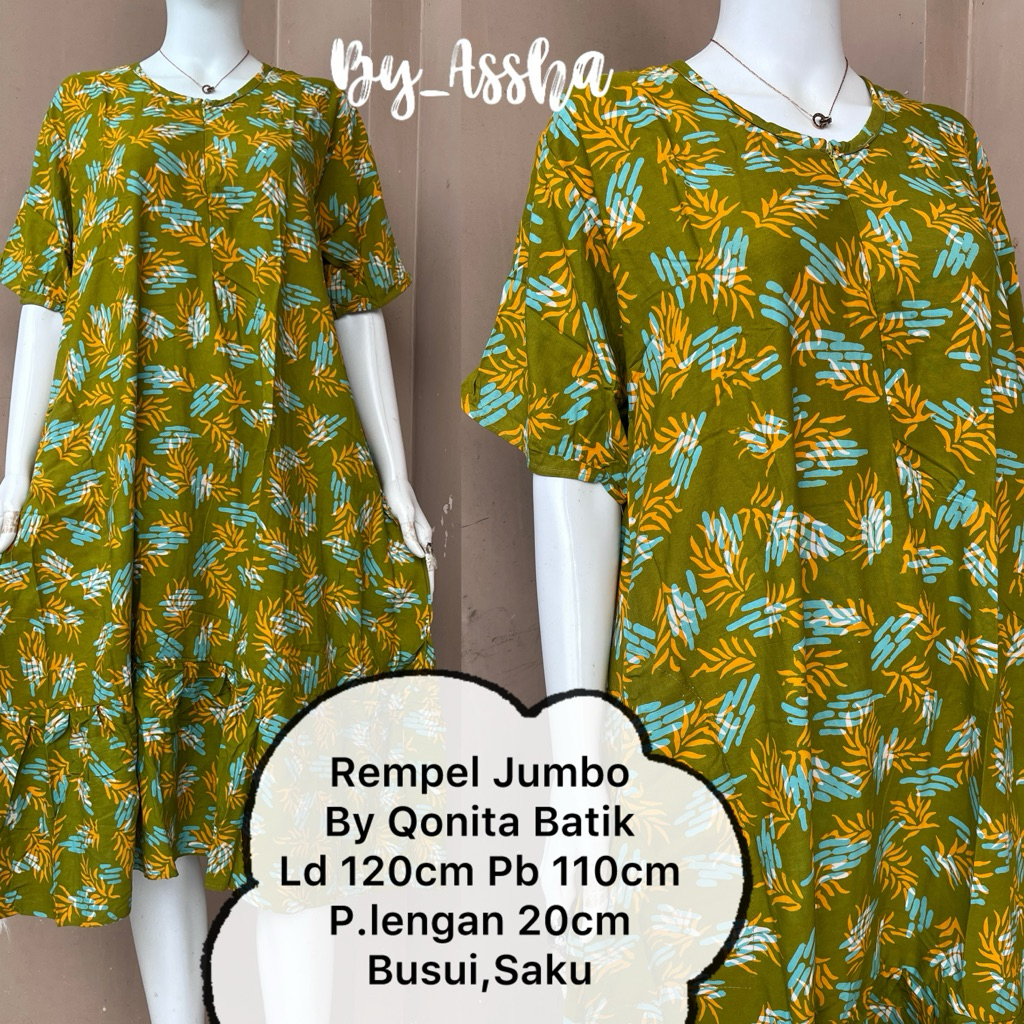 Qonita Daster Batik Pekalongan Rempel Jumbo