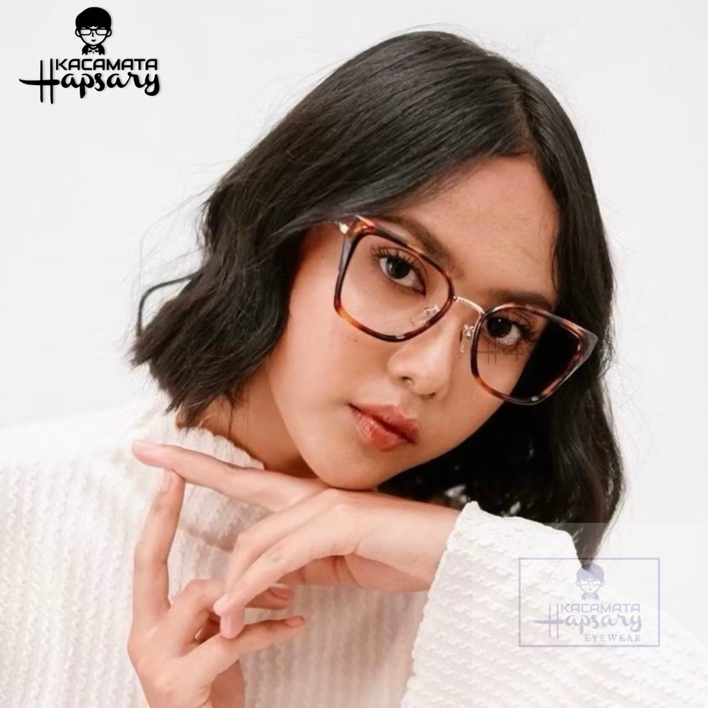 FRAME KACAMATA WANITA MODERN SQUER 58821 MINUS DAN CILINDER | KACAMATA ANTI RADIASI | KACA MATA PHOT