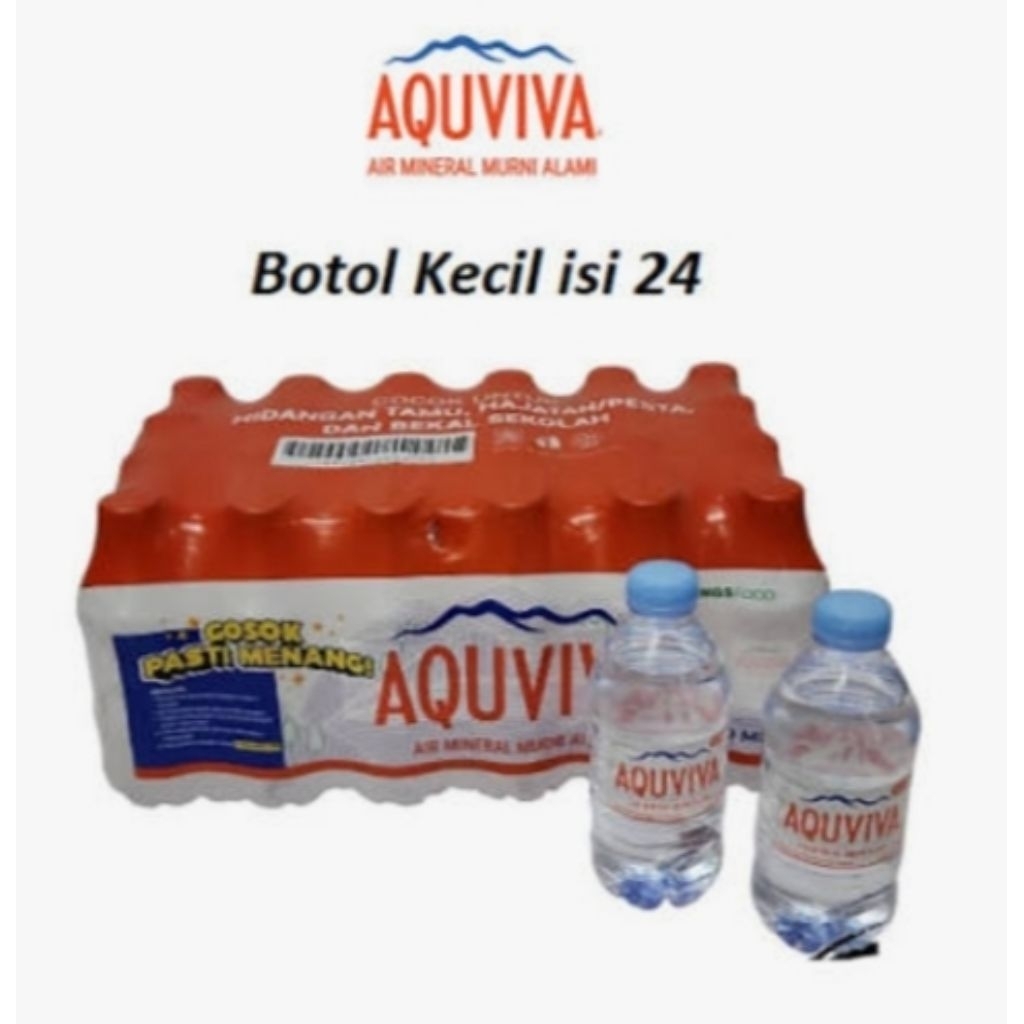 AQUA VIVA KECIL air mineral kemasan 250ml isi 24 botol