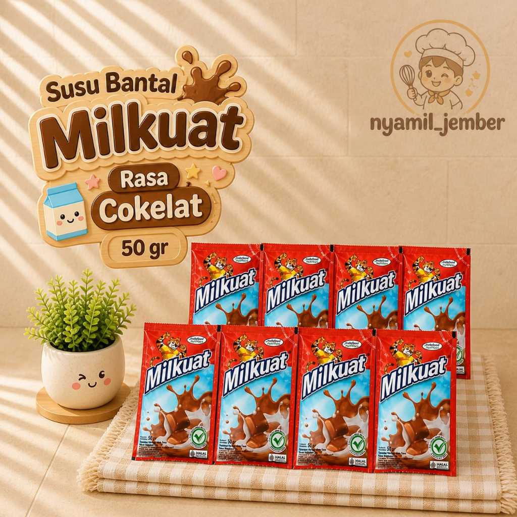 (5 PCS) Milkuat Bantal Minuman Susu Rasa COKLAT