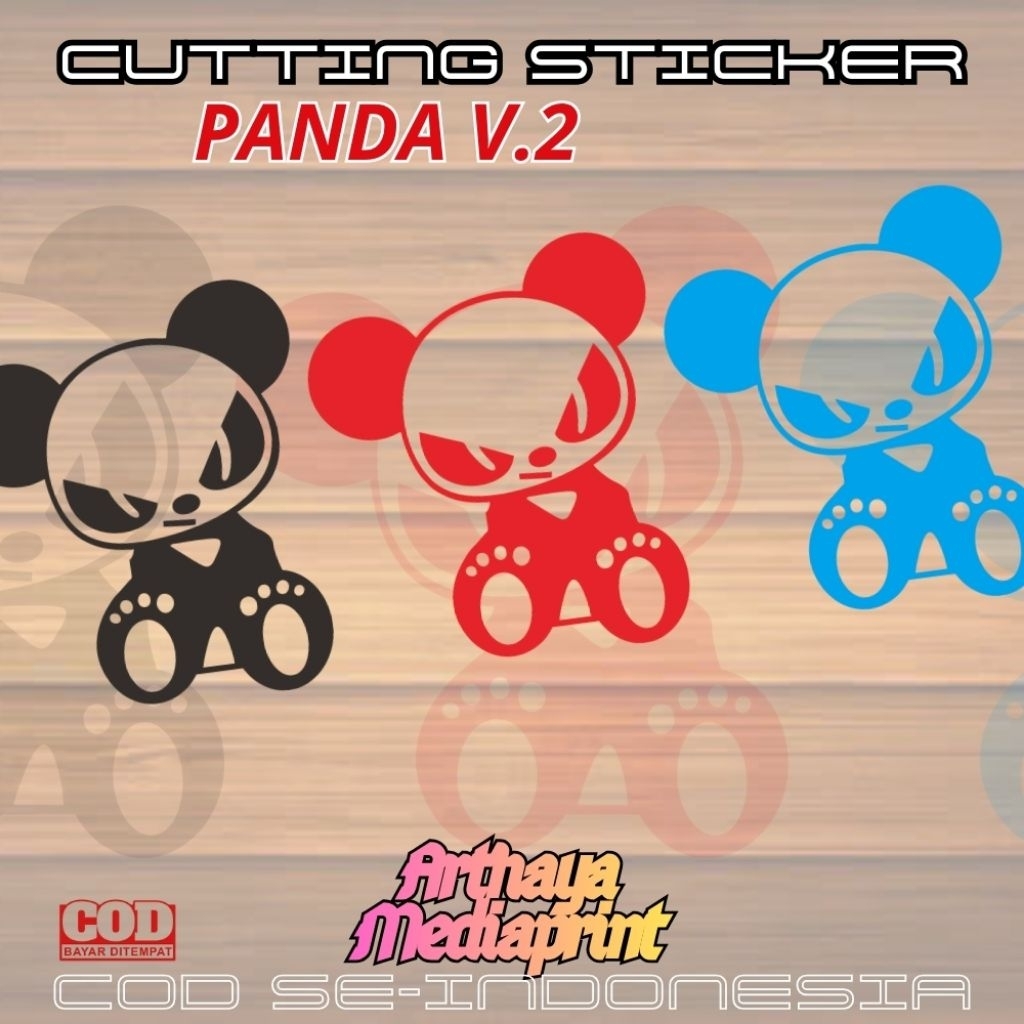 Stiker Panda V.2 Stiker Panda Kartun Animasi Stiker Cutting Panda