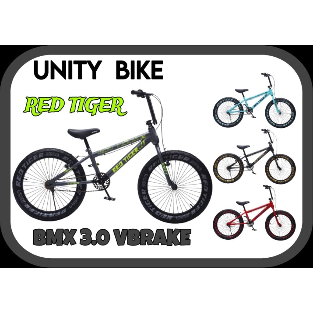 sepeda bmx 20 ban 3.0 unity redtiger atau montana