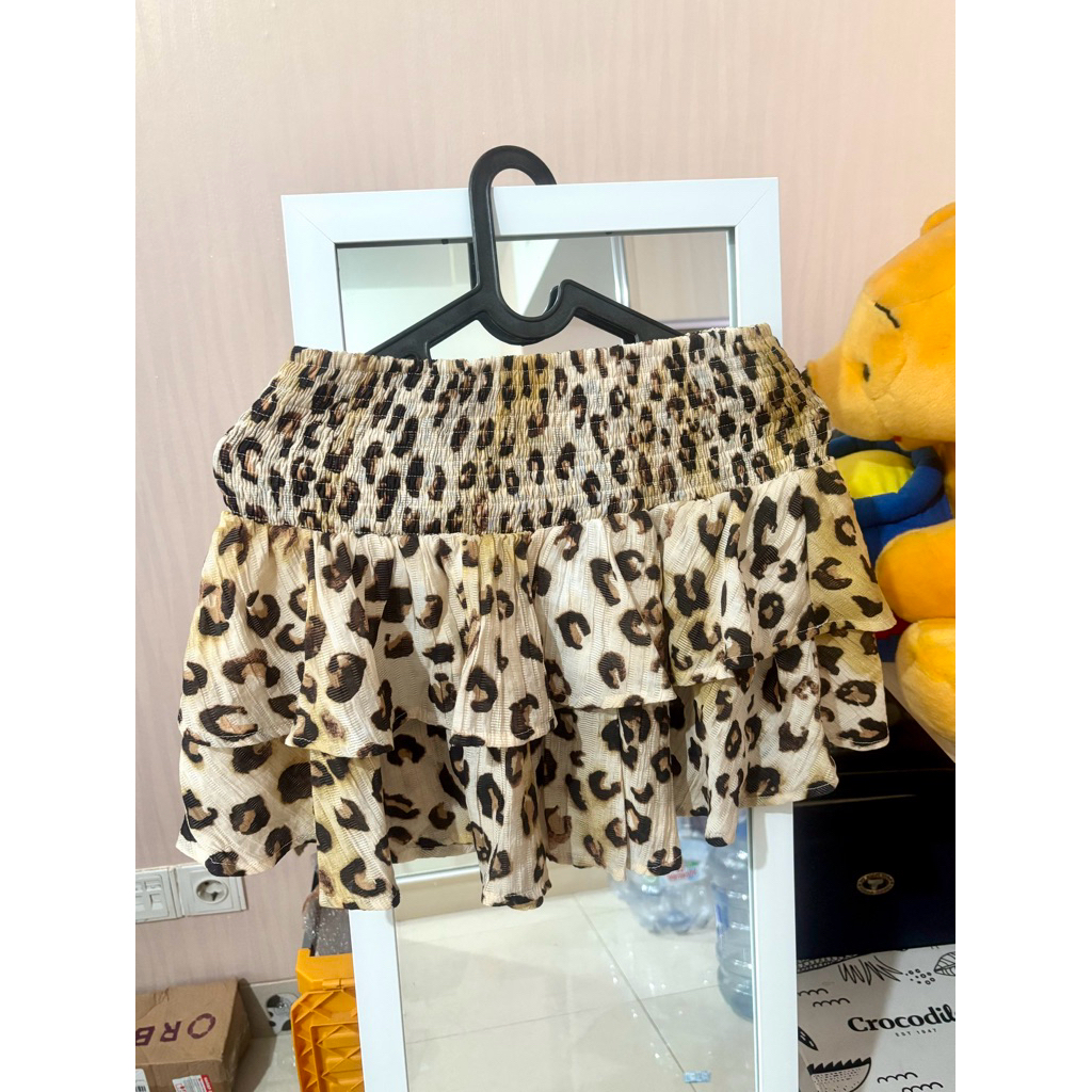 [NEW] BARU Rok Mini Mini Skirt Motif Macan Tutul