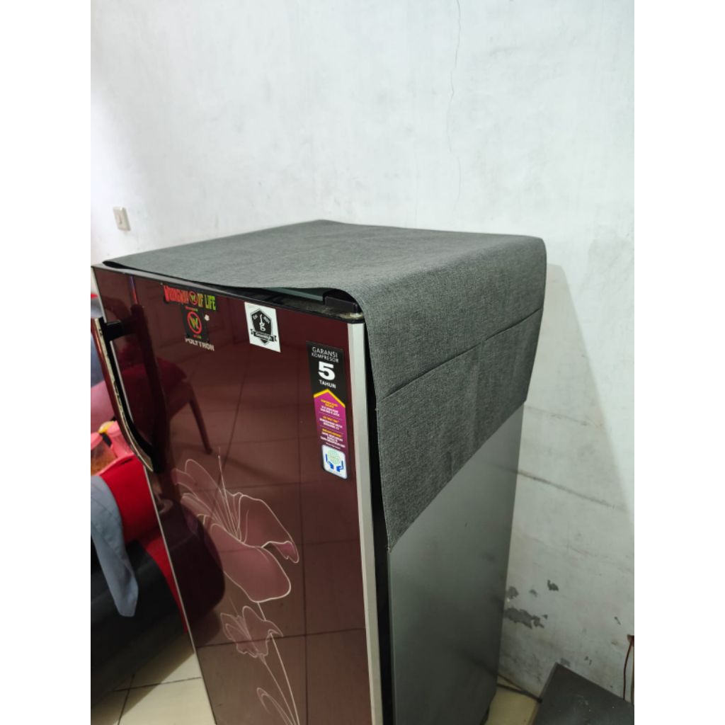 cover kulkas anti air/penutup kulkas waterproof anti air
