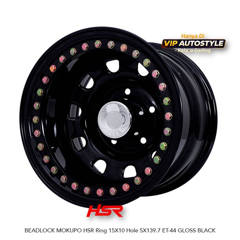 Velg BEADLOCK R15 Celong PCD 5X139,7 Untuk Feroza, Taft, Eskudo, Katana, Sidekick, Vitara R15 HSR BE