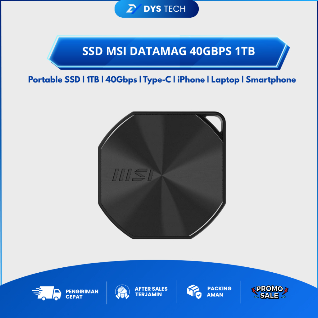 SSD MSI DATAMAG 40Gbps 1TB - PORTABLE SSD [iPhone, Laptop, Smartphone]