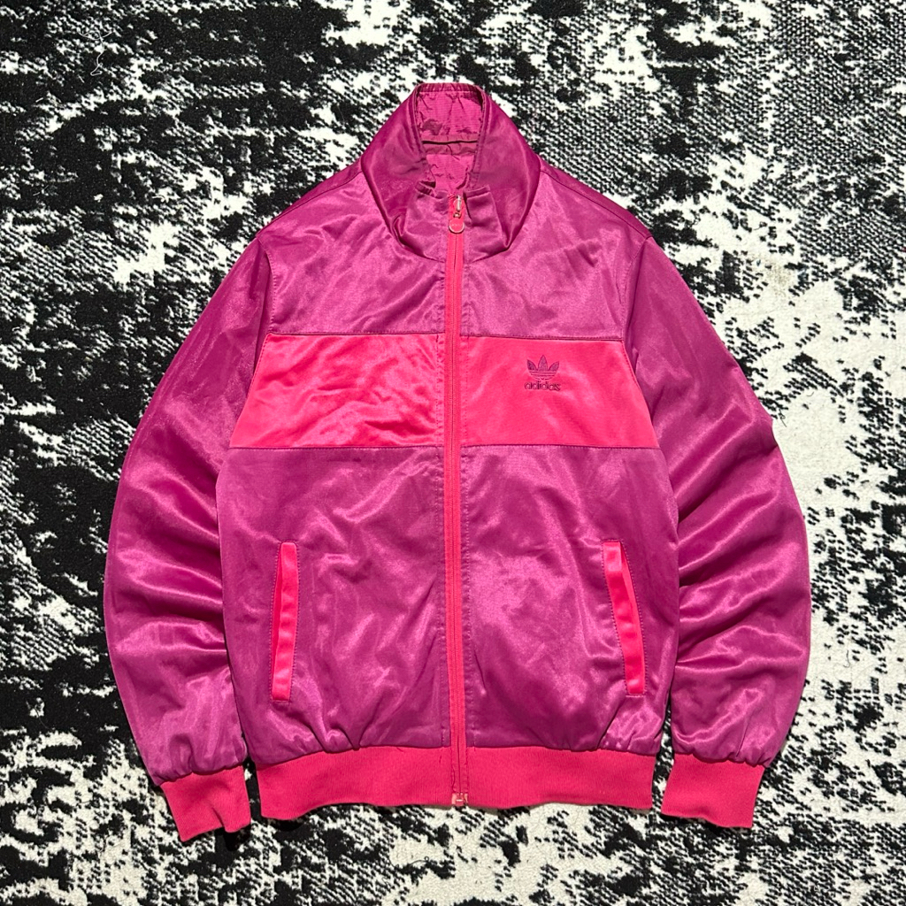 Windbreaker Tracktop Adidas Reversible Vintage jacket Pink