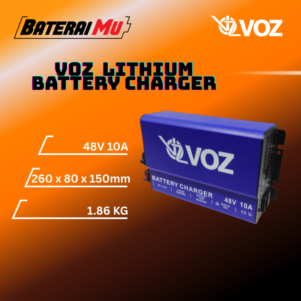BateraiMu Voz Lithium Battery Charger 48V 10A | Lithium Charger 48V 10A