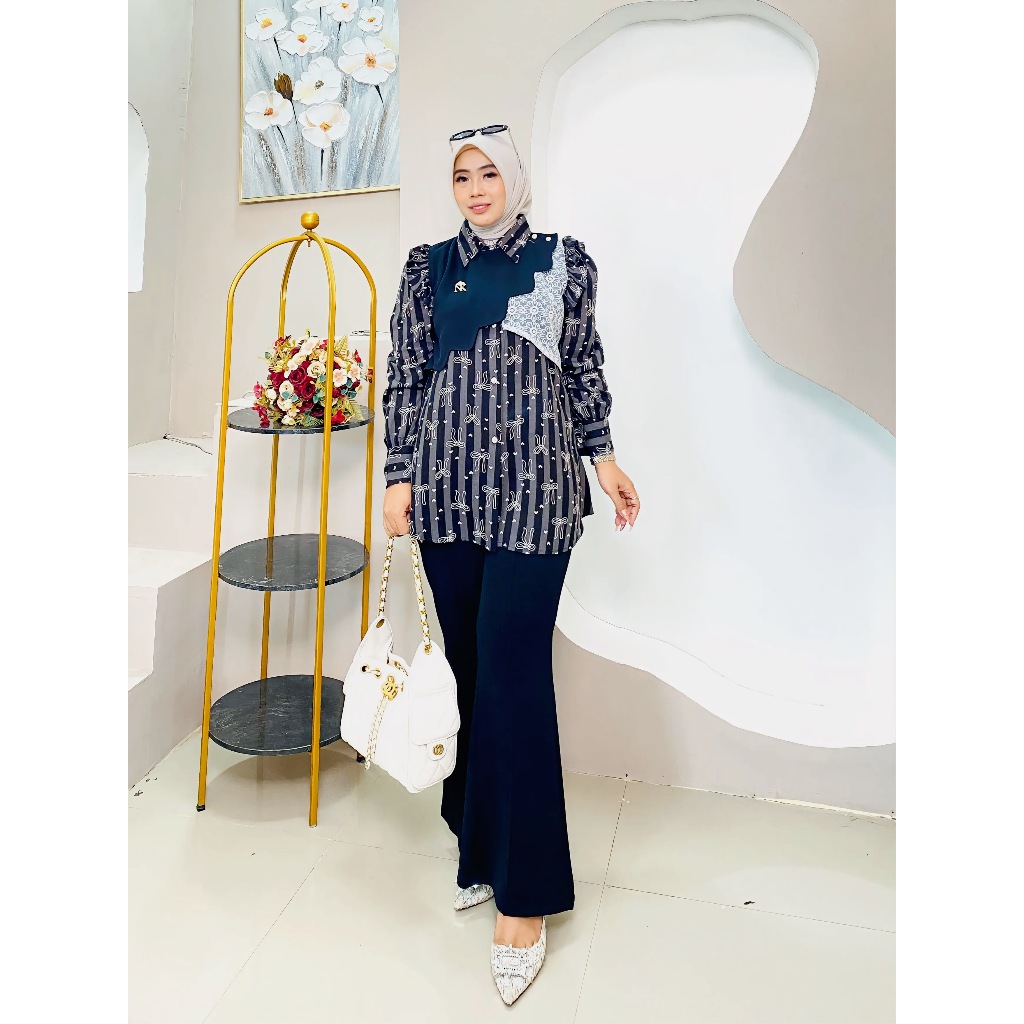Setelan Celana Wanita Muslim NAIRA By NK Original, Baju Dewasa Bisa Couple Ibu dan Anak