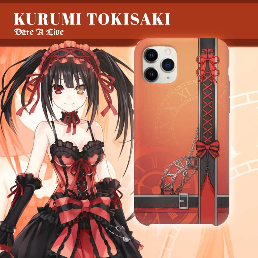 Tokisaki Kurumi Date A Live Vertical Pattern Phone Case : Casing Kurumi Semua Jenis Tipe Hp