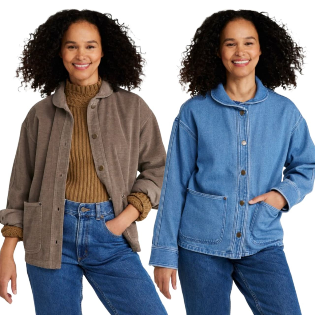 Jacket L.L.Bean Women's Signature Denim and Corduroy Chore Shirt