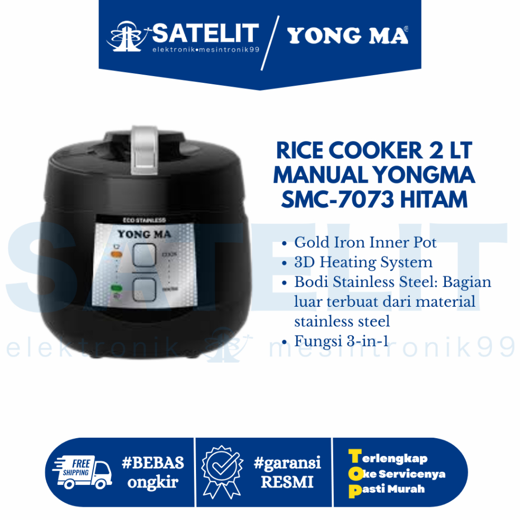 RICE COOKER 2 LT MANUAL YONGMA SMC-7073 HITAM