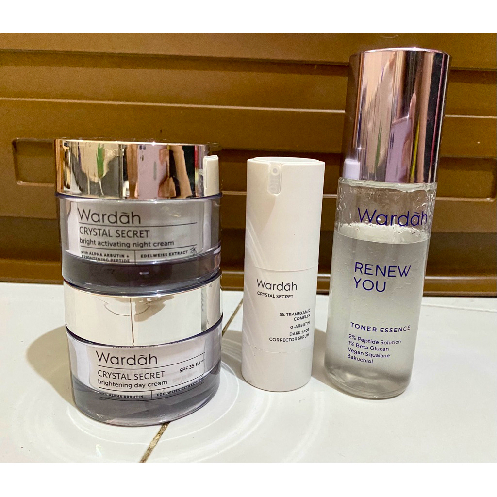 [PRELOVED] SATU SET SKINCARE WARDAH WHITE SECRET (DAYCREAM, NIGHT CREAM, TONER, SERUM)