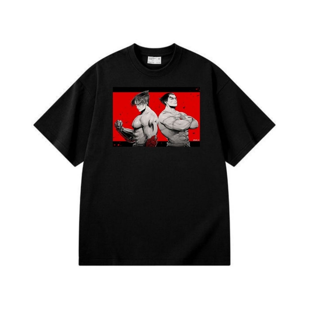GG's - Tshirt Tekken Jin Kazama kaos pria wanita unisex | Black t-shirt pria wanita Vintage retro
