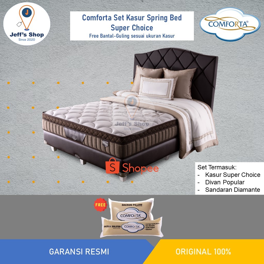 Comforta Set Kasur / Matras Spring Bed Super Choice