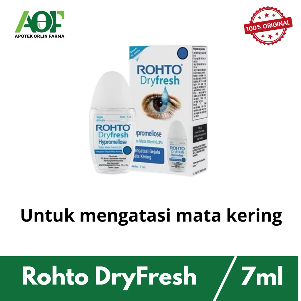 Rohto Dry Fresh Tetes Mata Rohto 7ml untuk mengatasi mata kering