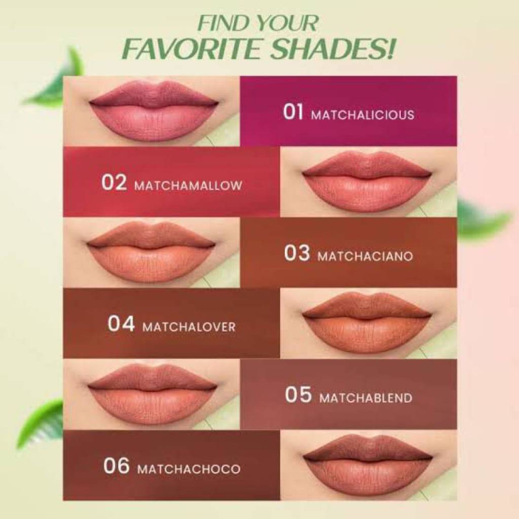 Lipcream Matcha Hanasui  1 box isi 12 pcs bisa di  Scensation double moisturizing with vitamin e and
