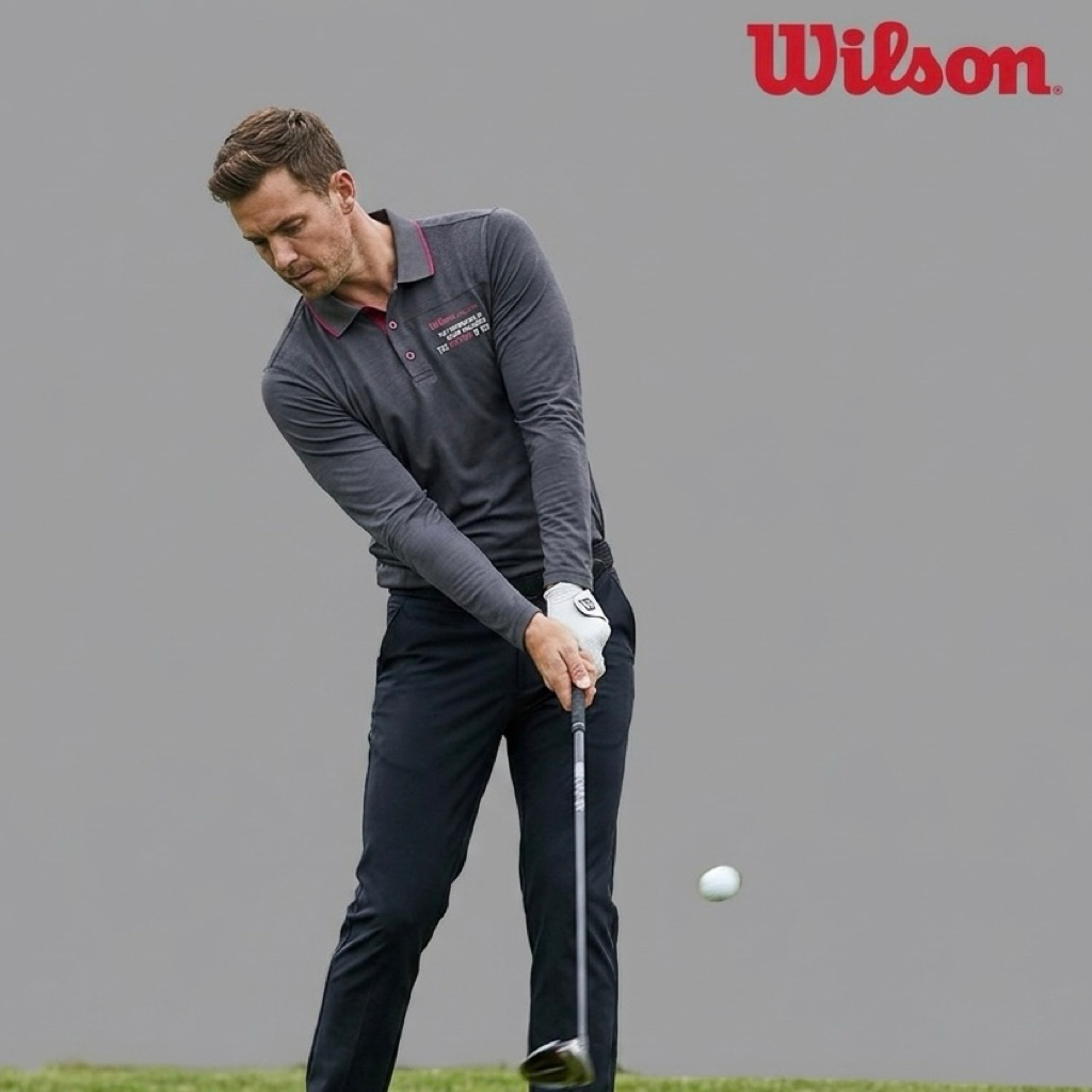 Kaos Polo Dry Pria WILSON GOLF Grey  Branded Second Preloved