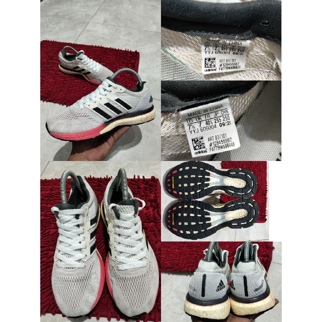 Sepatu Preloved Second Original Adidas Adizero Boston Size 40