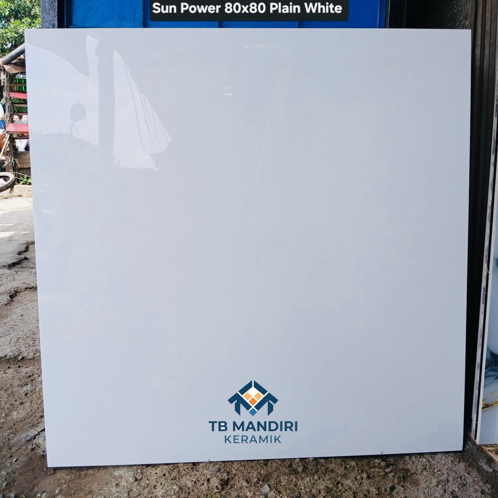 Granit 80x80 Sun power Plain White | Glossy
