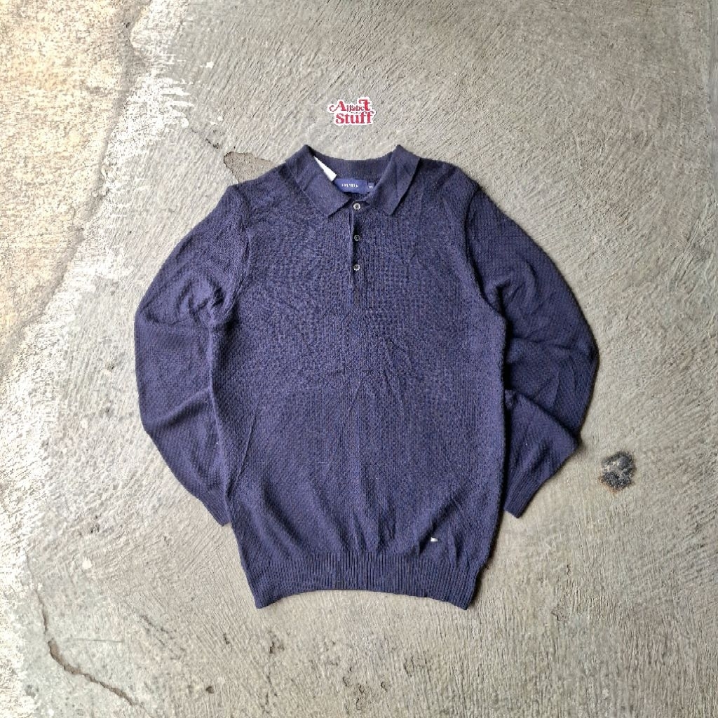 Knitted Long Sleeve Polo Shirt