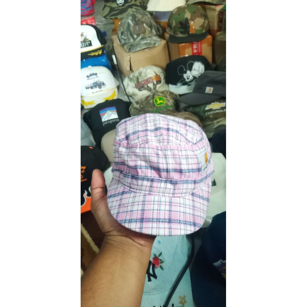 Topi carhartt flanel anak