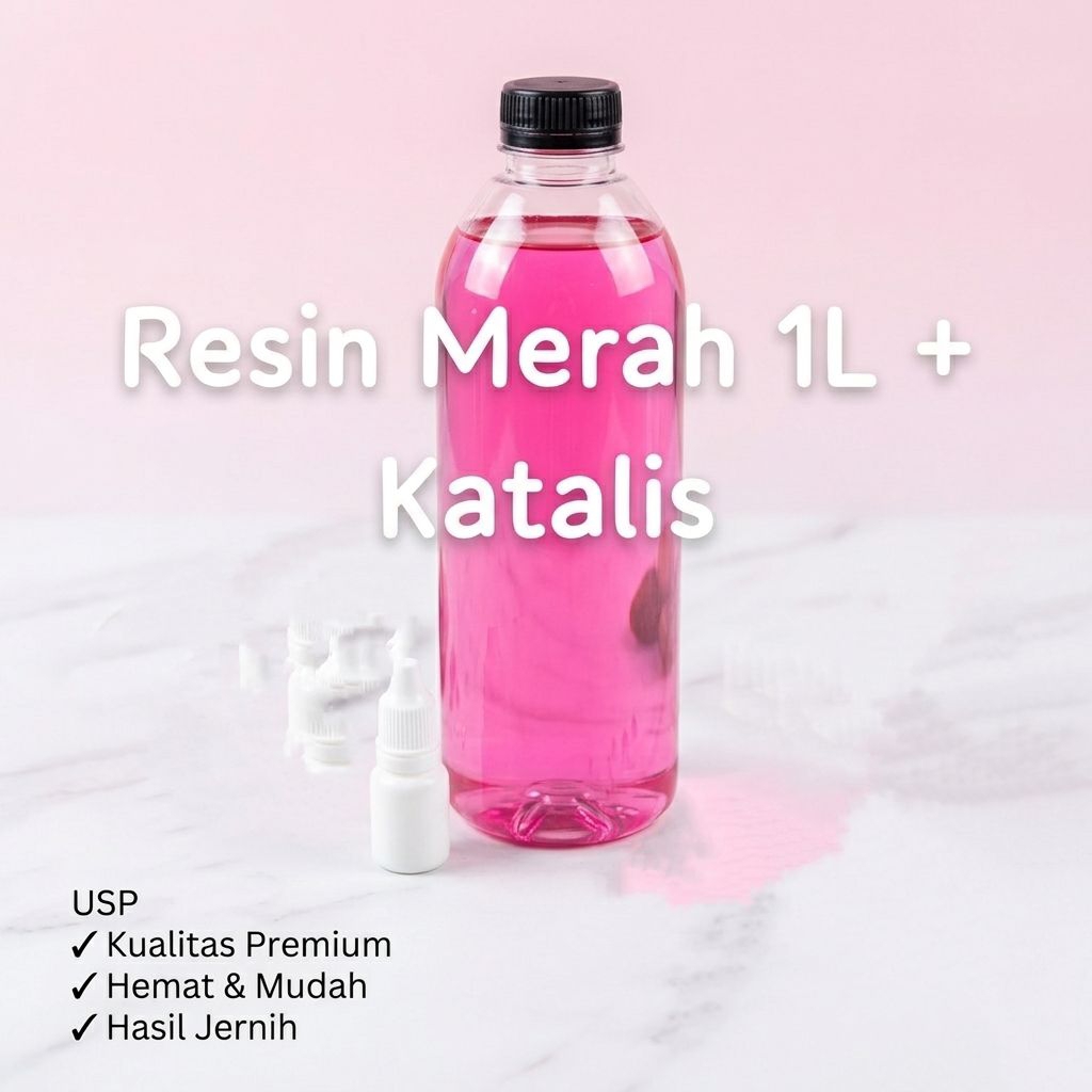 Resin Merah 1 Kg + Katalis SHCP resin untuk fiberglass kerajinan
