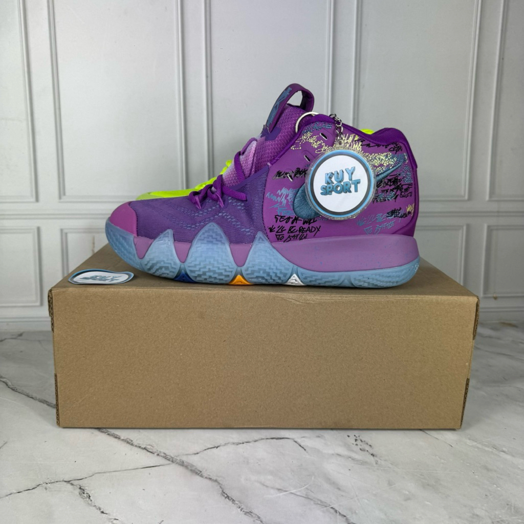 Sepatu Basket Kyrie 4 Confetti Purple yellow