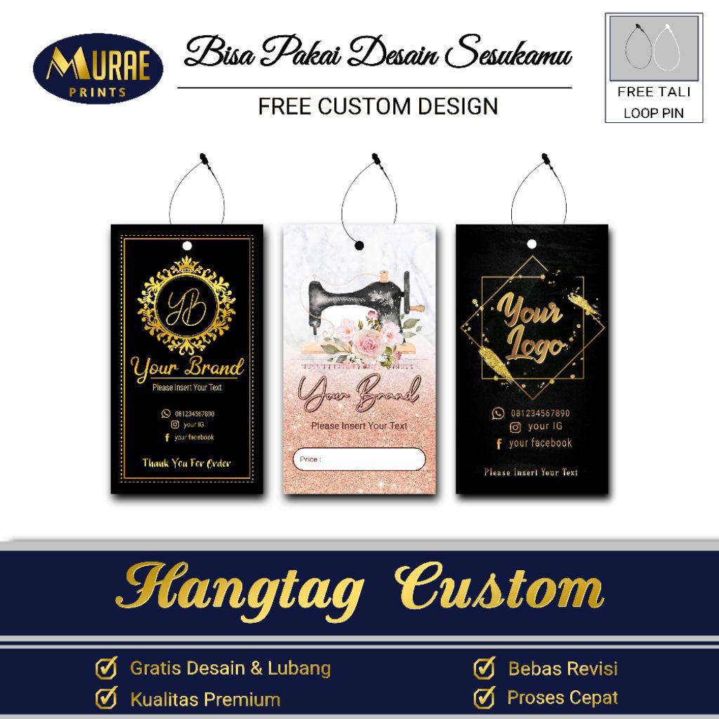 [TERMURAH] Hangtag | Hang Tag | Hang tag custom | Hangtag Baju | Cetak Hang tag | Label | Label hija