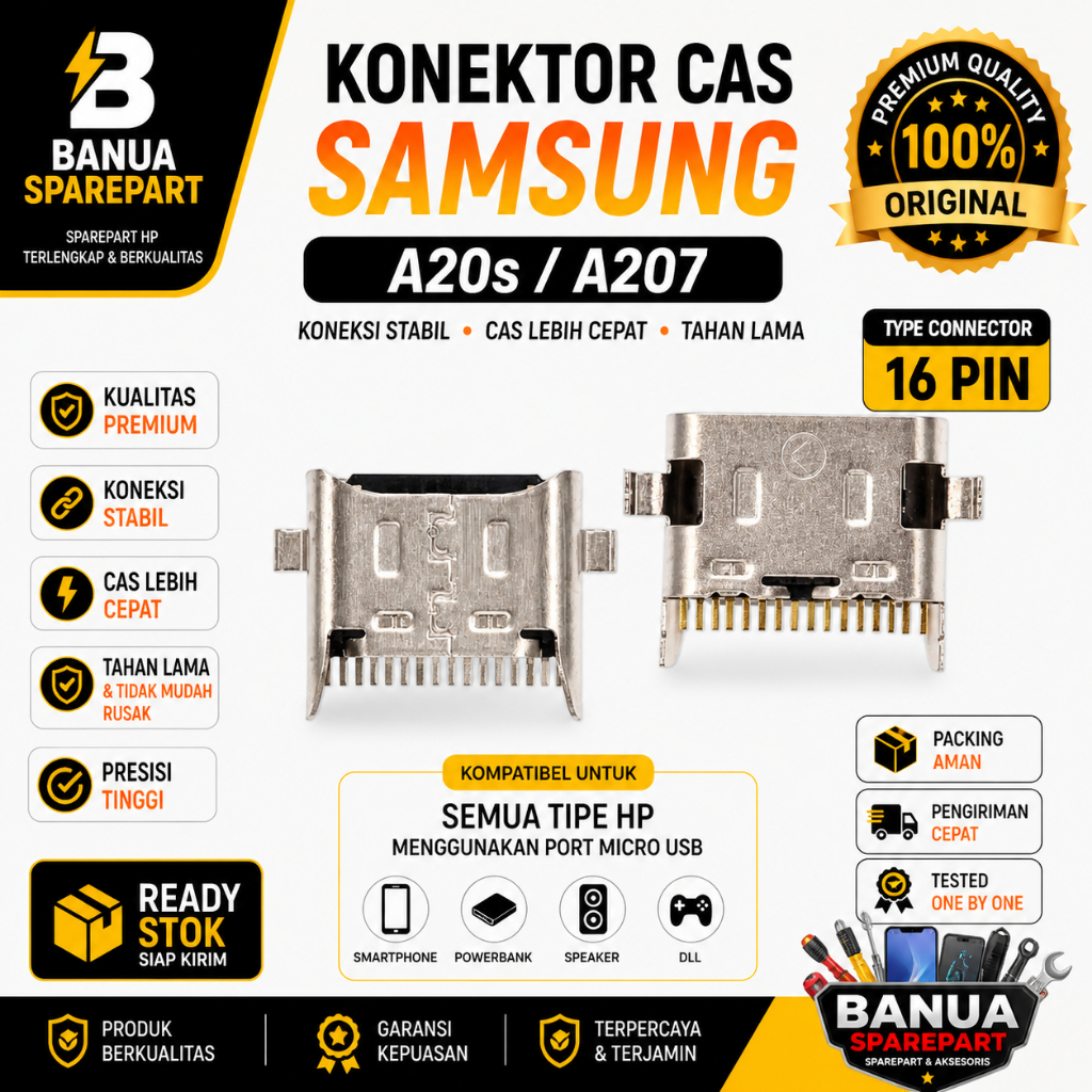 Konektor Cas Samsung A20s / A207