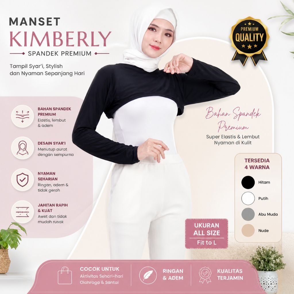 Manset Kimberly / Bolero / Crop Manset tangan sambungan jersey