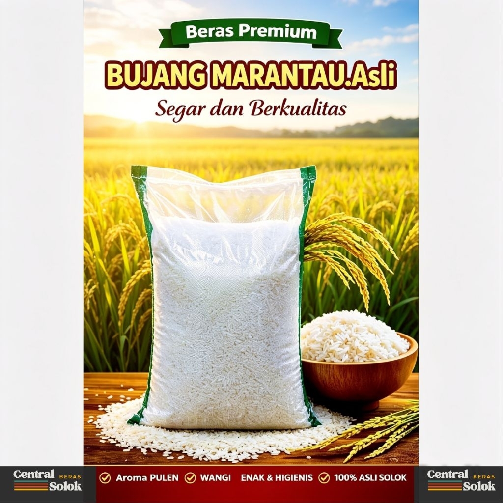 Beras Solok Asli/Beras Solok Premium/Beras Bujang Marantau Asli Solok/Beras Bujang Marantau Tersedia