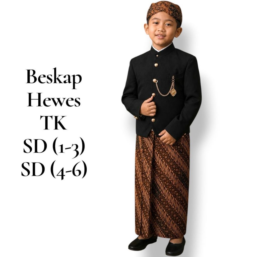 Setelan Beskap Anak Hewes Basofi TK SD SMP