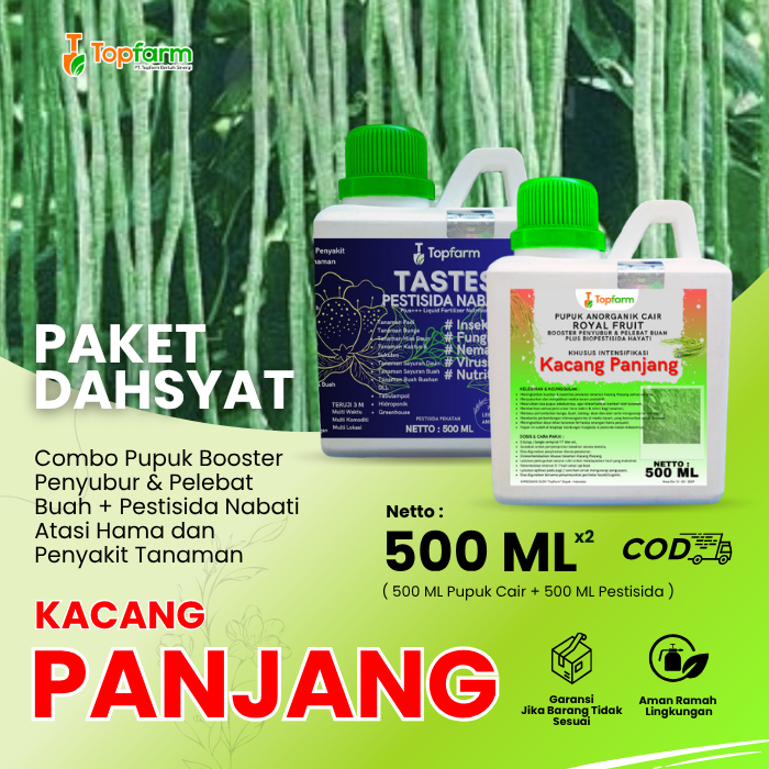 Paket Pupuk & Pestisida Nabati Untuk Tanaman Kacang Panjang 500 Ml / Pupuk Untuk Tanaman Kacang Panj
