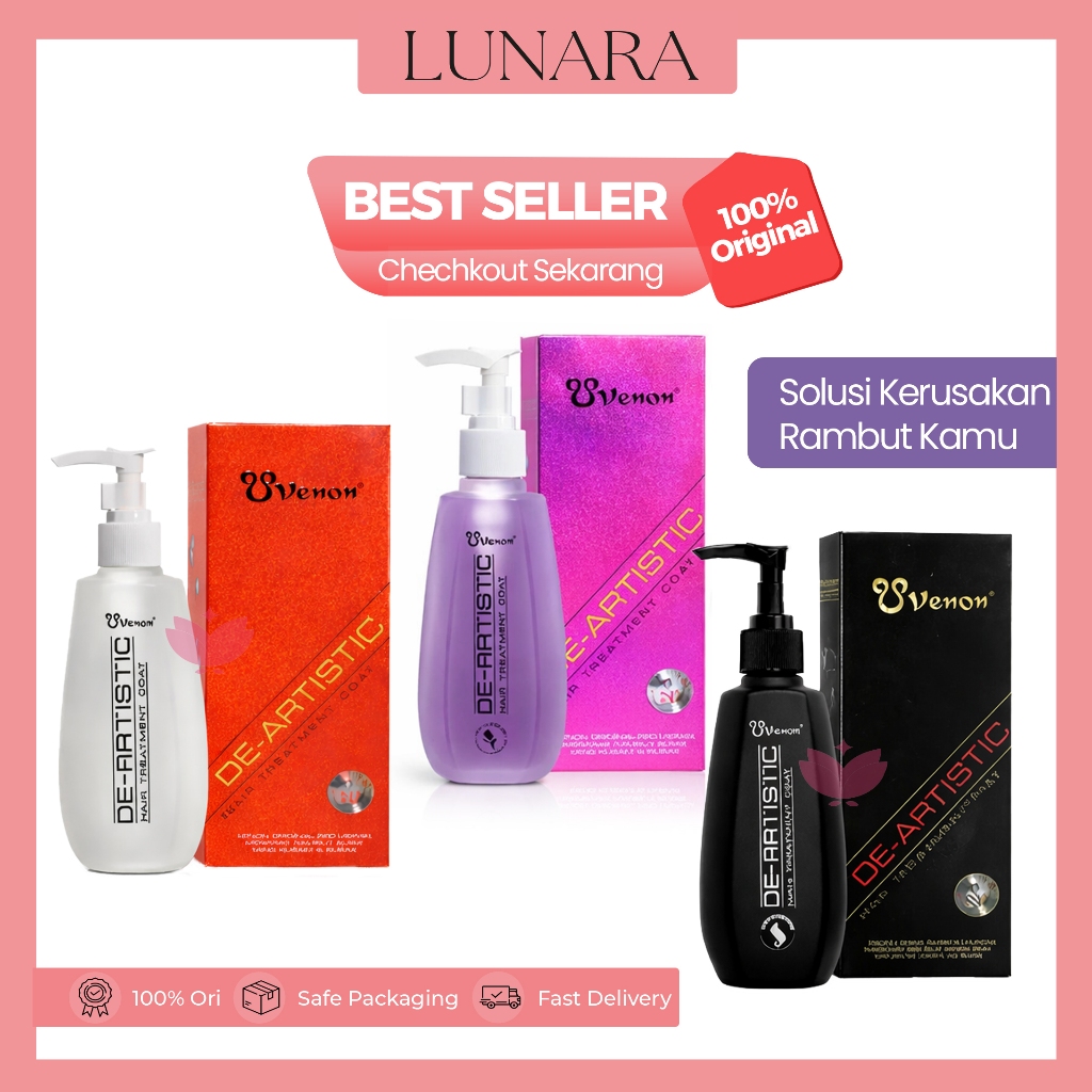 Venon Hair Serum Vitamin Rambut 160ml - Serum Rambut Rusak Berwarna & Catok BPOM