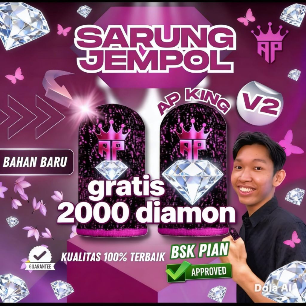 TERLARIS DAPATKAN BONUS 2000 DIAMOND SARUNG JEMPOL AP KING ANDRA ST V2 WARNA RANDOM LOGO REFLECTIVE 