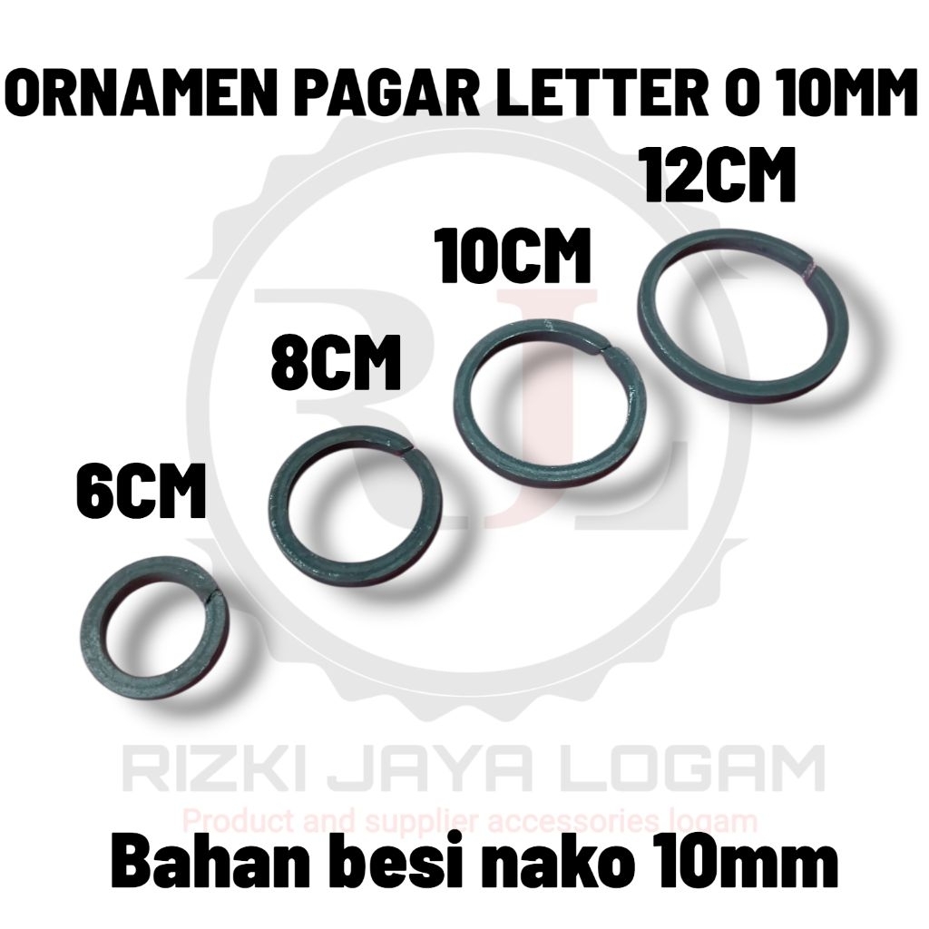 Ornamen pagar Lingkaran nako ring letter O ornamen besi nako pagar besi