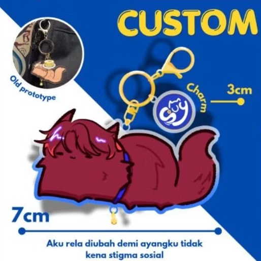 *CHECK DESKRIPSI* Souyaa custom animal epoxy keychain