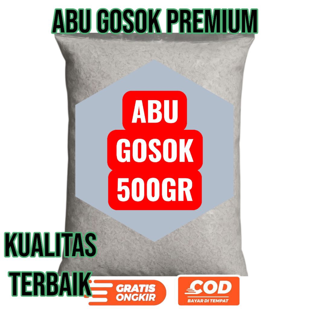 Abu Gosok Cuci Piring Sekam Padi 500gr Bersih Halus Asli Terbaik