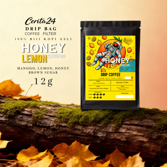 Drip Bag Coffee Honey Lemon Dream 12g - filter Kopi - Specilaty - Arabika - Medium Roast - Blend Cof