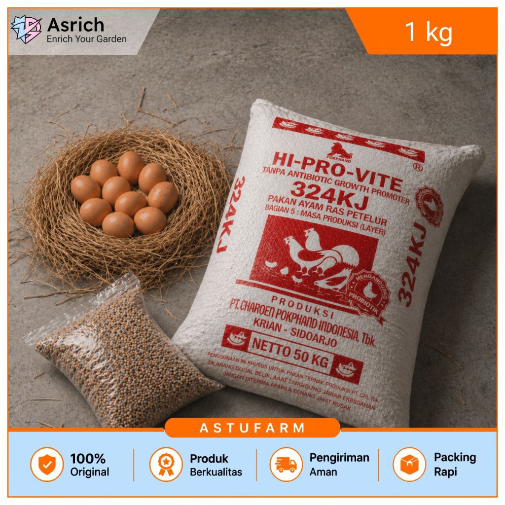 Pur Ayam Petelur 324KJ CHAROEN POKPHAND 1kg