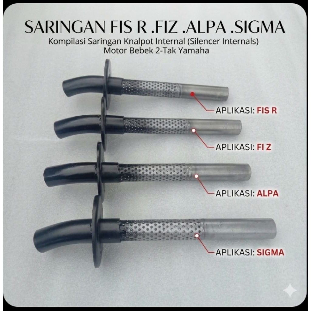 sarangan .saringan knalpot fiz r  type AHM Malaysia spek road race  model setengah lobang ..