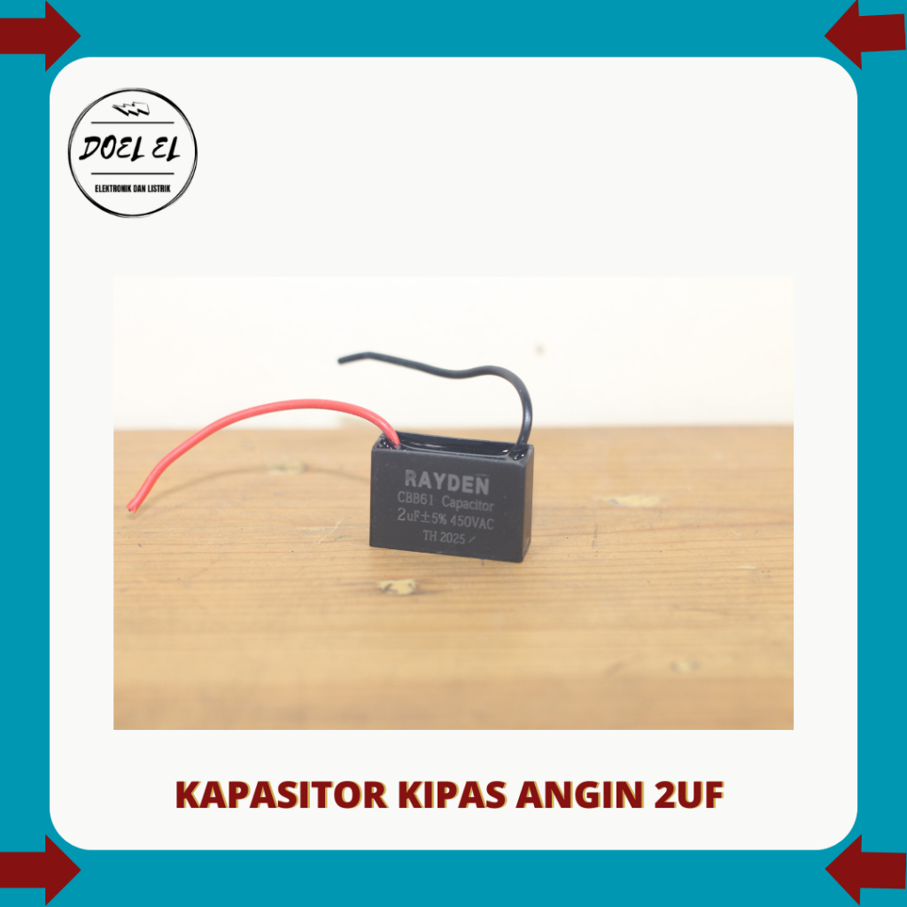 KAPASITOR 2UF KIPAS ANGIN RAYDEN | CAPACITOR KIPAS ANGIN 2UF