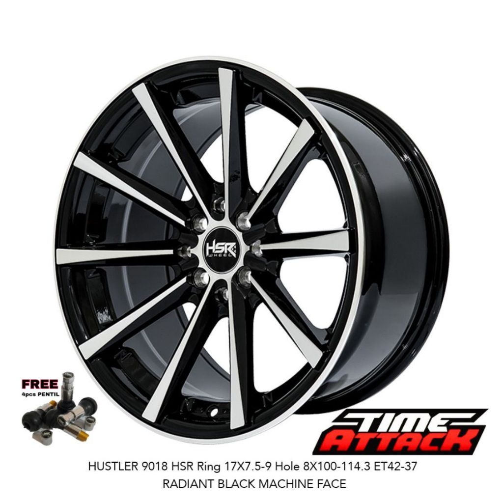 Velg Mobil HSR Wheel Hustler R17 Velg Mobil Livina Avanza Vios Mazda2 Jazz Ring 17