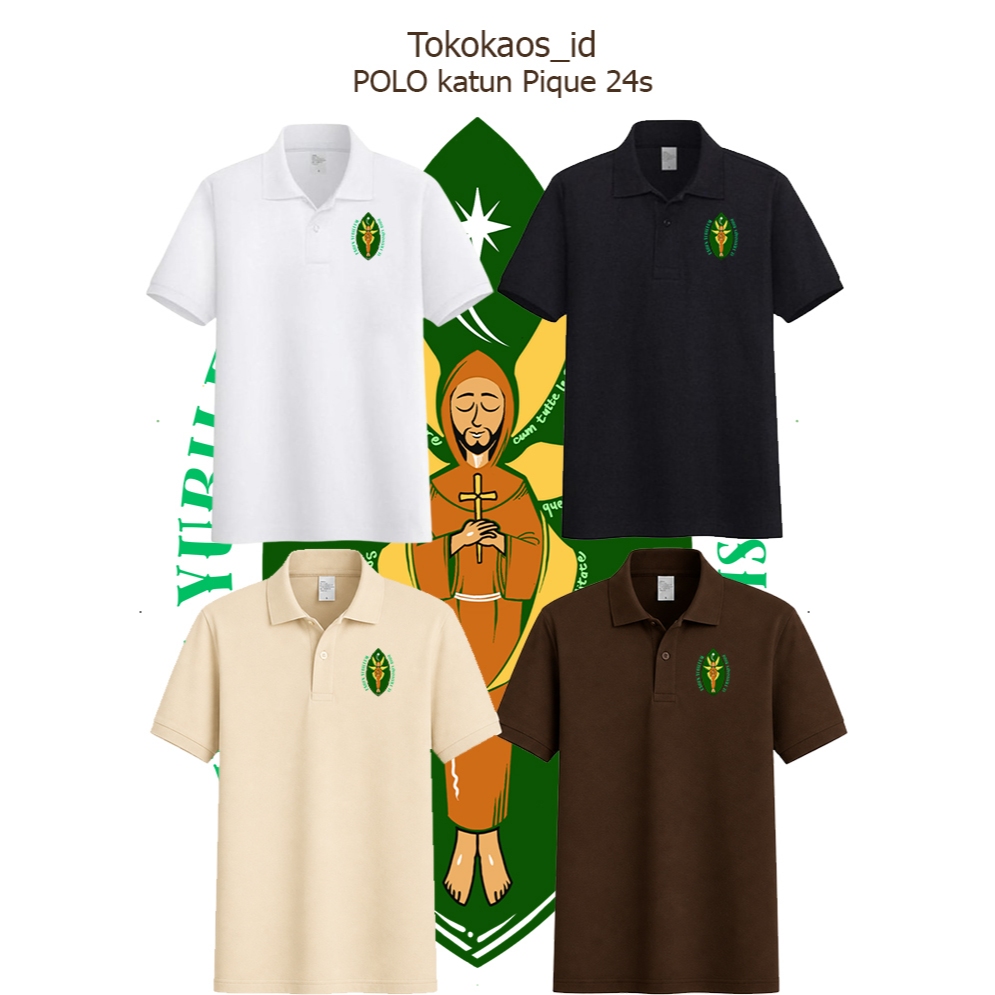 SERAGAM KAOS POLO SANTO FRANSISKUS DARI ASISI  / BAJU POLO WANGKY TSHIRT ACARA JUBILEE YUBILEUM 2026