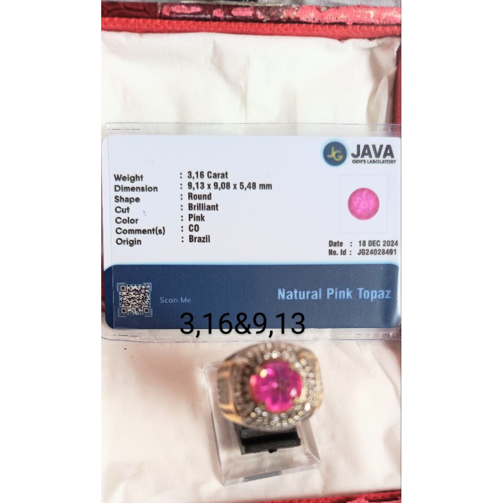 natural pink topaz
