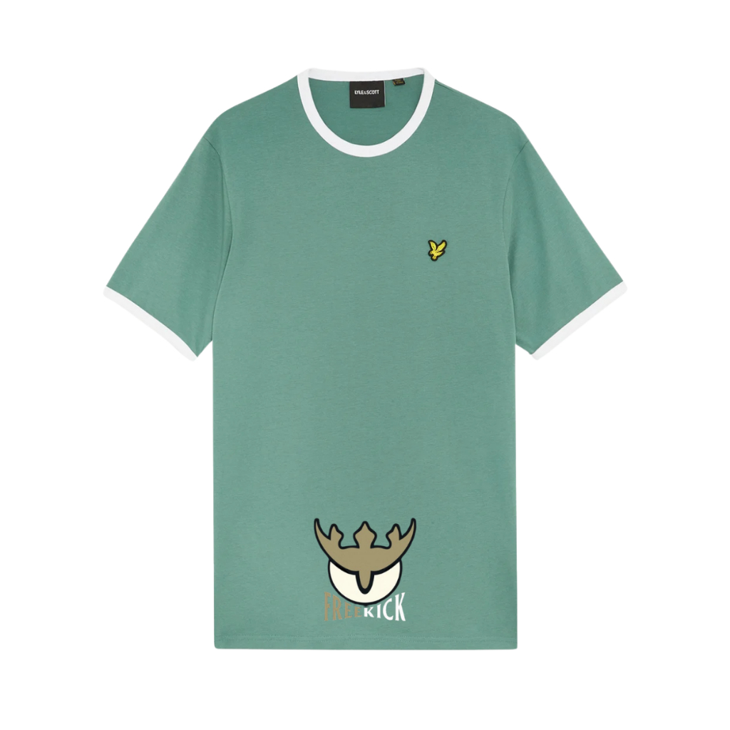 LYLE AND SCOTT RINGER TEE GREENTEA ORIGINAL