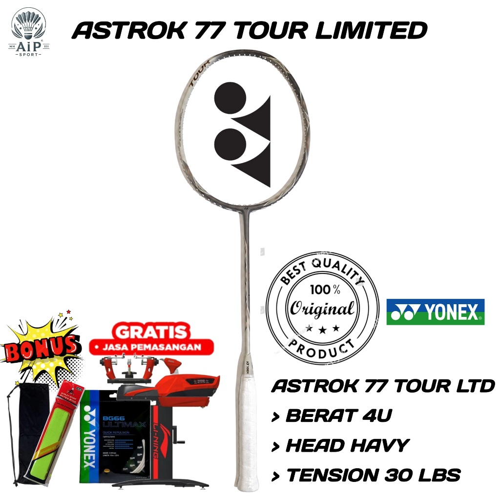 Raket Badminton Yonex Astrox 77 Tour Limited Light Beige