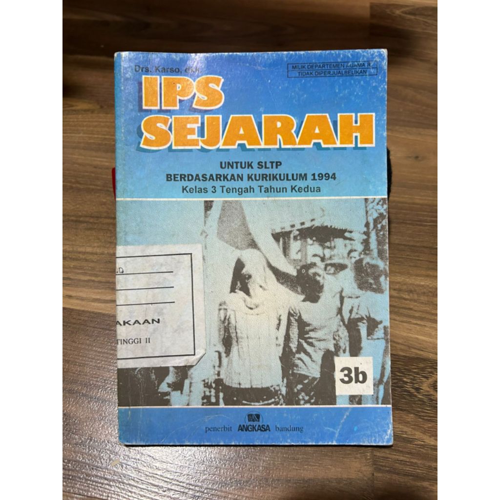 buku - IPS SEJARAH
UNTUK SLTP

BERDASARKAN KURIKULUM 1994

Kelas 3 Tengah Tahun Kedua