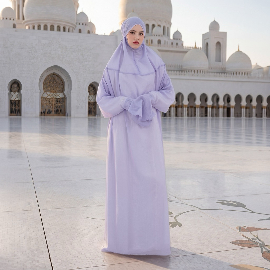 Mandjha Loula Mauve Mukena by Ivan Gunawan